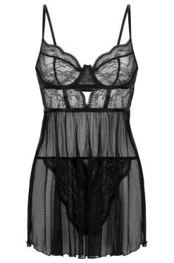 Hunkemöller Babydoll-sæt BD Wired Lace Isabelle Dot Mes