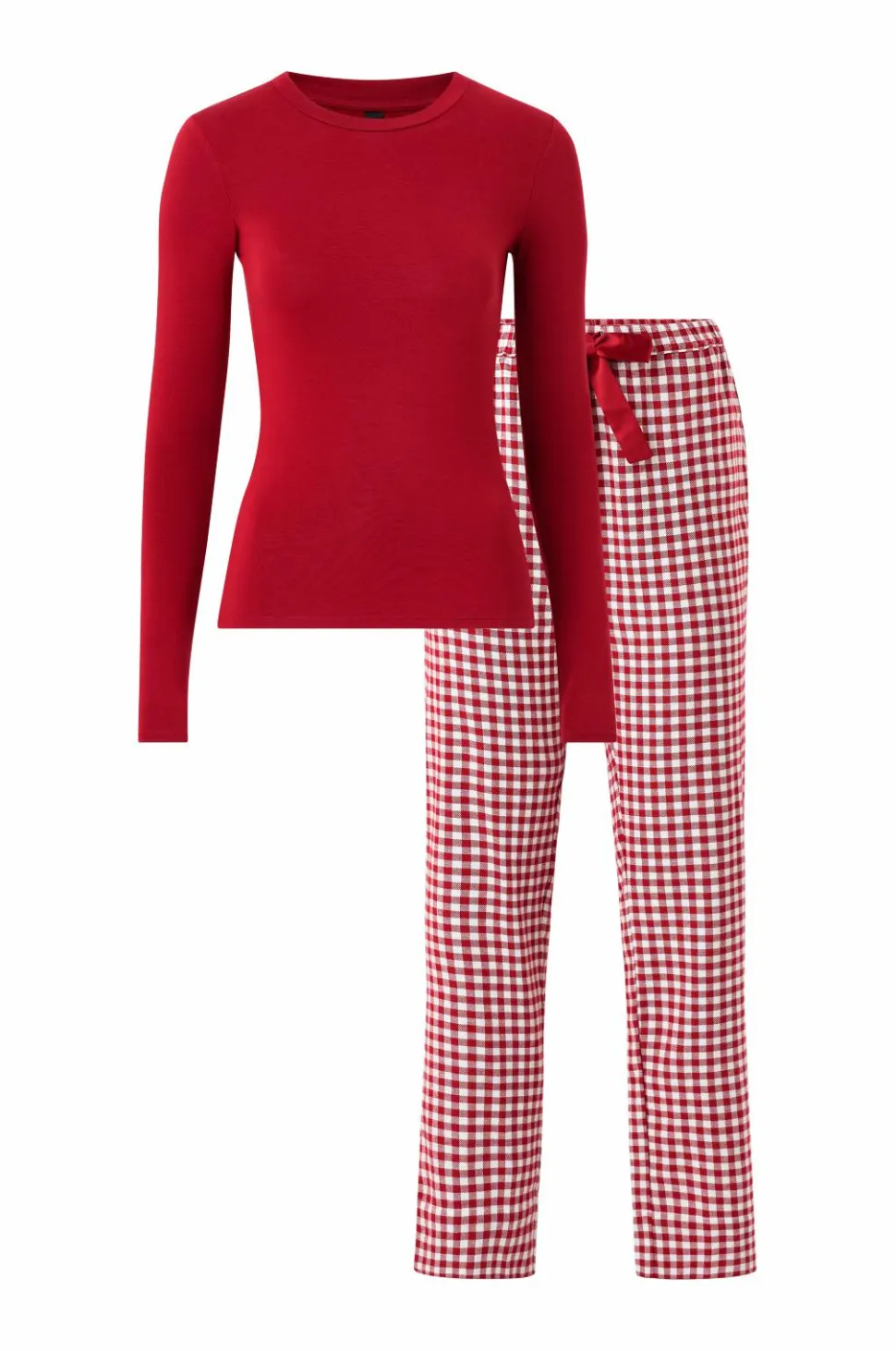 Hunkemöller Pyjamassæt PJ Set LS Top Twill Chec
