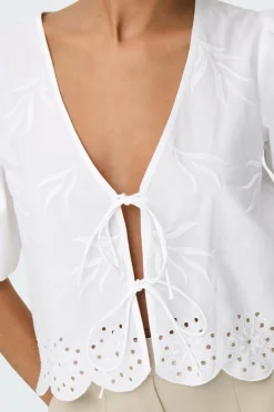 JDY Bluse jdyAlice S/S Tie Top Wvn