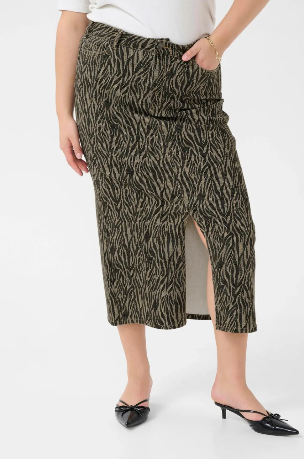 KAFFE Curve Cowboynederdel kaLeonoma Denim Skirt