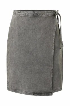 KAFFE Curve Cowboynederdel kcSina Wrap Denim Skirt