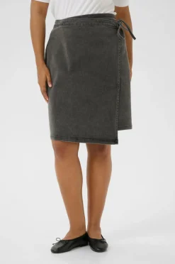 KAFFE Curve Cowboynederdel kcSina Wrap Denim Skirt