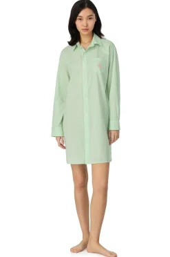 Lauren Ralph Lauren Pyjamasskjorte Lrl L/S Roll Tab His Sleepshirt