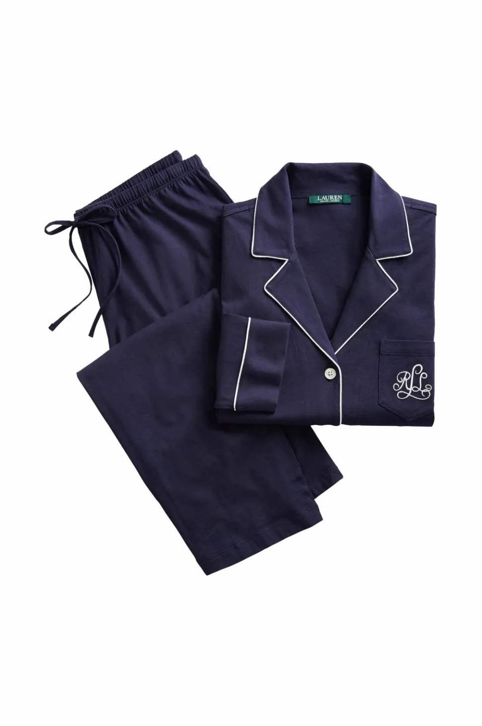Lauren Ralph Lauren Pyjamas LRL Hammond Knit Collar PJ Set