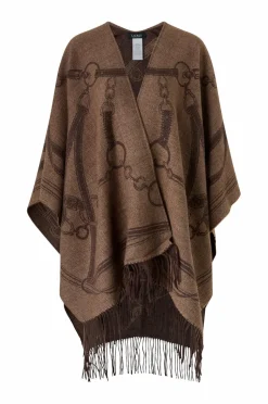 Lauren Ralph Lauren Poncho Acrylic Blend-eqstrn Jcqrd Ovrs RN
