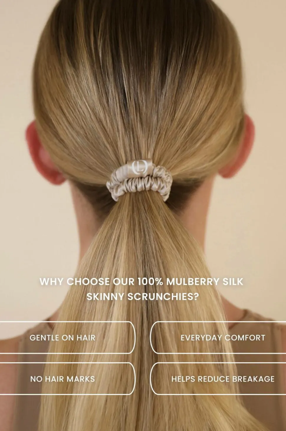 Lenoites Mulberry Silk Skinny Scrunchies