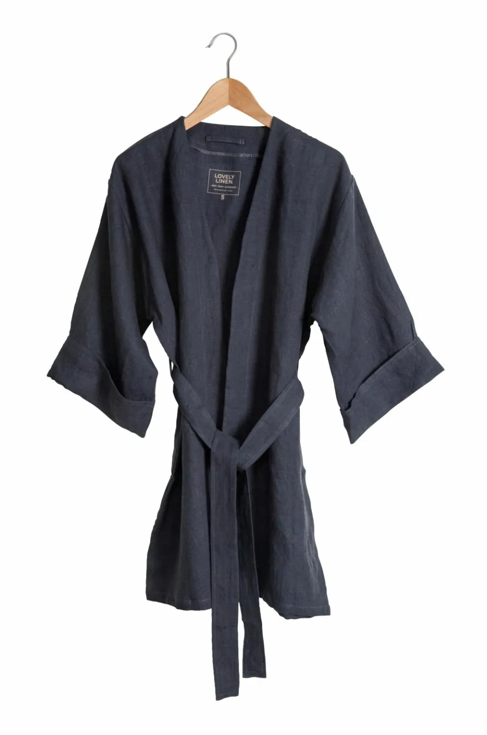 Lovely Linen Kimono Lovely Long i vasket hør
