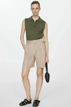 Mango Hørshorts Bermuda Shorts Tempoli