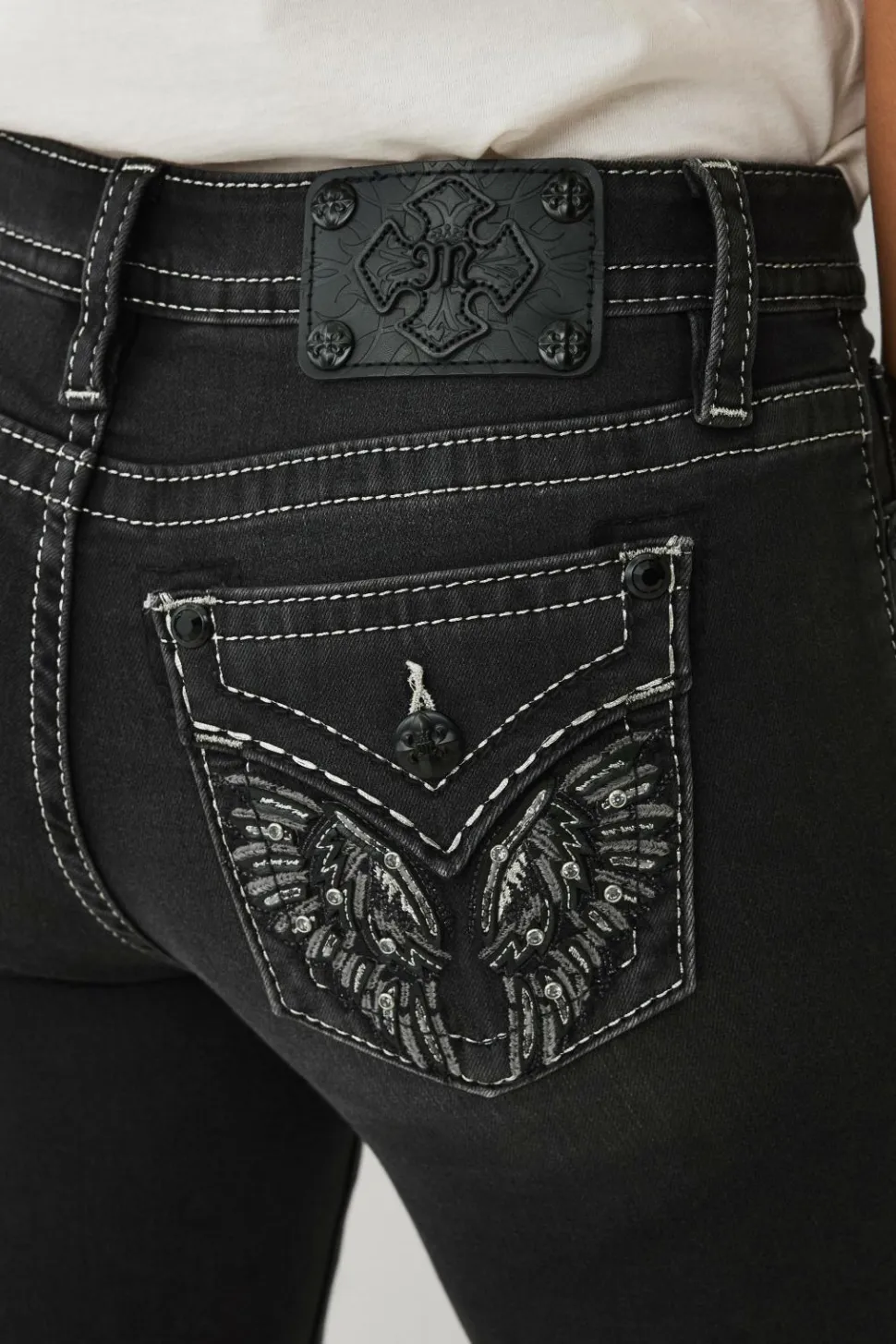 Miss Me Jeans Ziven Wing Stitched Bootcut