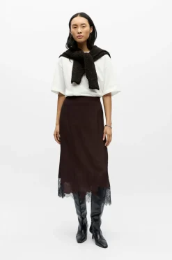 Object Nederdel objDalme MW Long Lace Skirt E AW FA