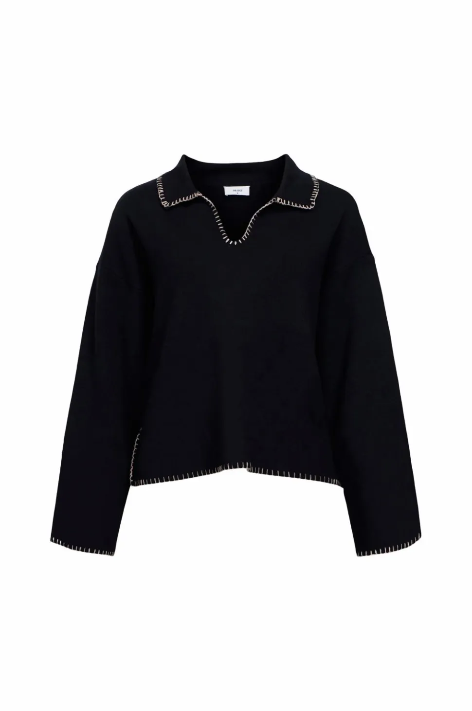 Object Trøje objReynard LS V-neck Stich Pullover