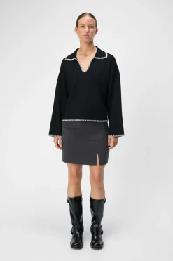 Object Trøje objReynard LS V-neck Stich Pullover
