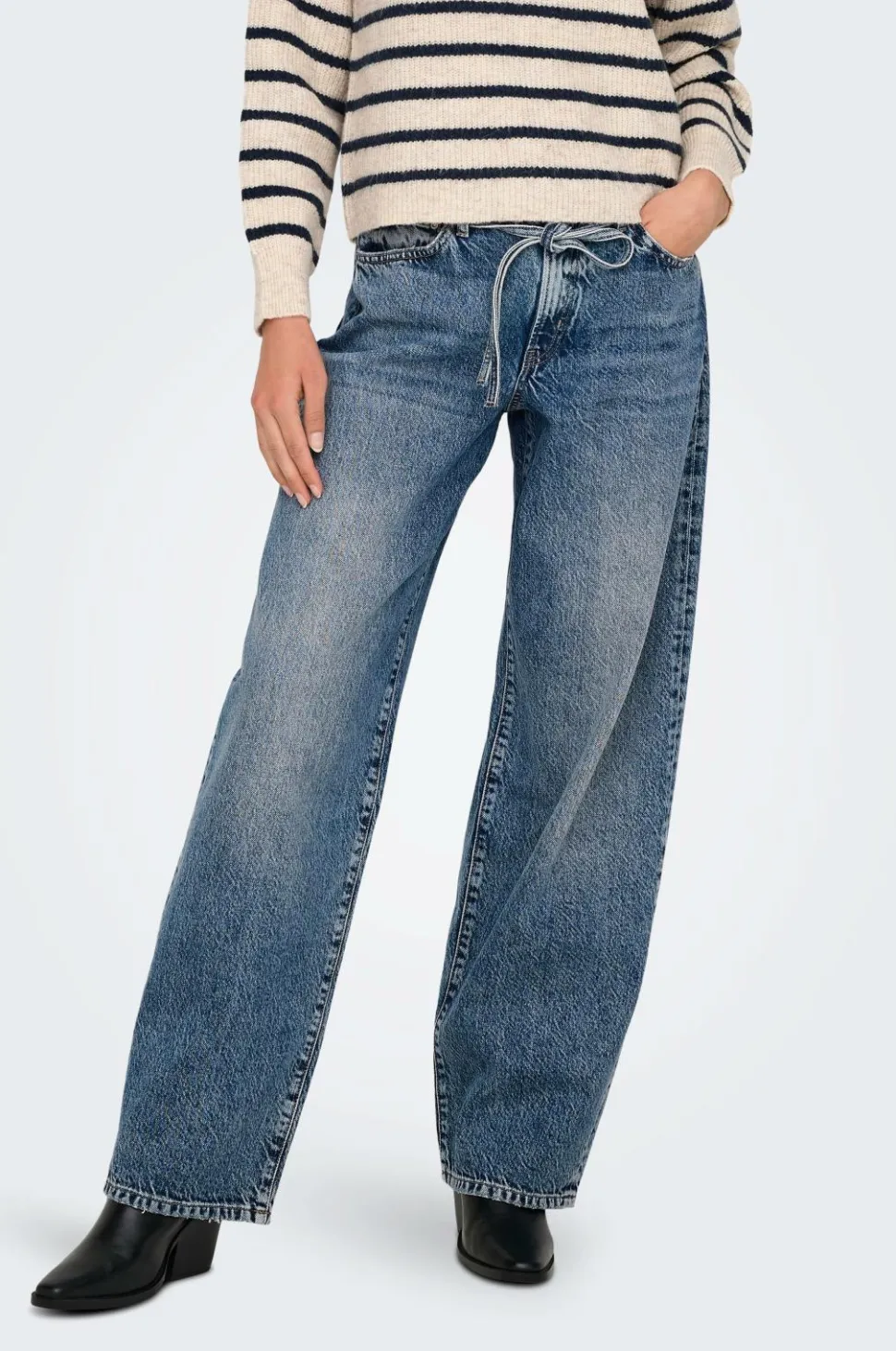 Only Jeans onlGianna MW Straight Dot450 Dnm NO
