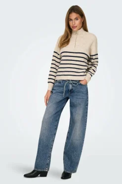 Only Jeans onlGianna MW Straight Dot450 Dnm NO
