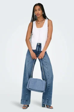 Only Jeans onlJuicy HW Pleat Wide Dnm Rea