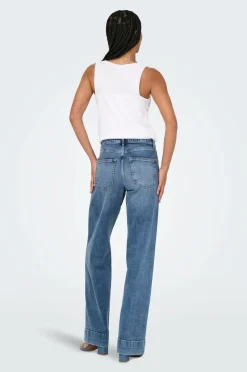 Only Jeans onlJuicy HW Pleat Wide Dnm Rea