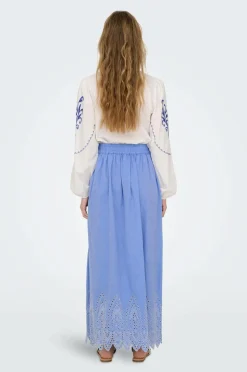 Only Maxi nederdel onlTulum Emb Maxi Skirt