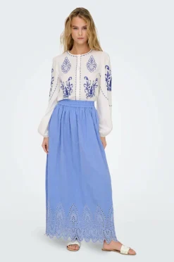 Only Maxi nederdel onlTulum Emb Maxi Skirt