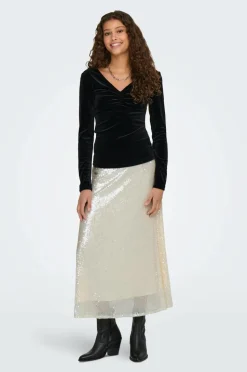 Only Nederdel onlCarin Sequins A-shape Skirt Wvn