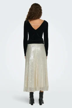 Only Nederdel onlCarin Sequins A-shape Skirt Wvn