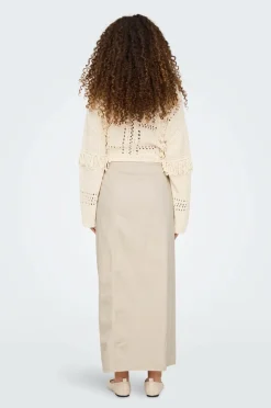 Only Nederdel onlSilla HW Long Slit Skirt Pnt