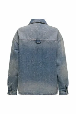 Only Skjortejakke onlEmmie LS Ovs Rhinst Shirt Dnm TA