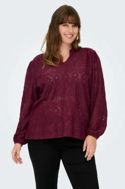 Only Carmakoma Blondebluse carLuzia L/ V-neck Blouse Jrs