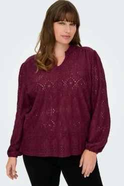 Only Carmakoma Blondebluse carLuzia L/ V-neck Blouse Jrs