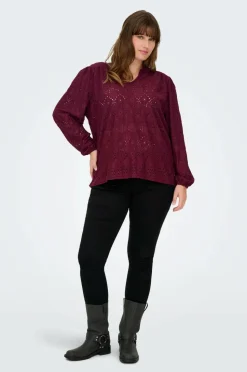 Only Carmakoma Blondebluse carLuzia L/ V-neck Blouse Jrs