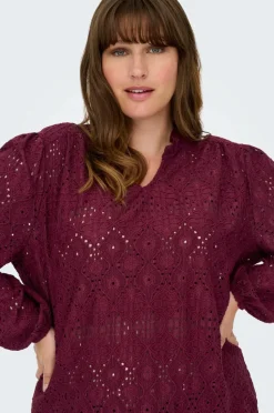 Only Carmakoma Blondebluse carLuzia L/ V-neck Blouse Jrs