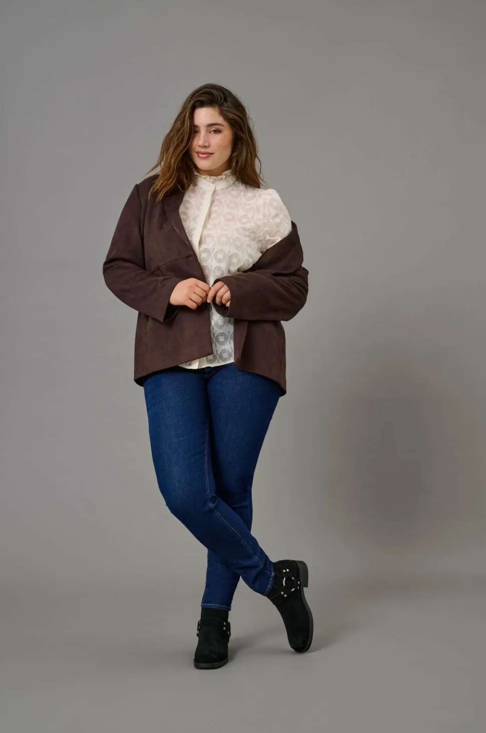 Only Carmakoma Habitjakke carYlva Life Faux Suede
