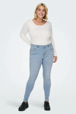 Only Carmakoma Jeans carPower Mid Push UP SK Dnm