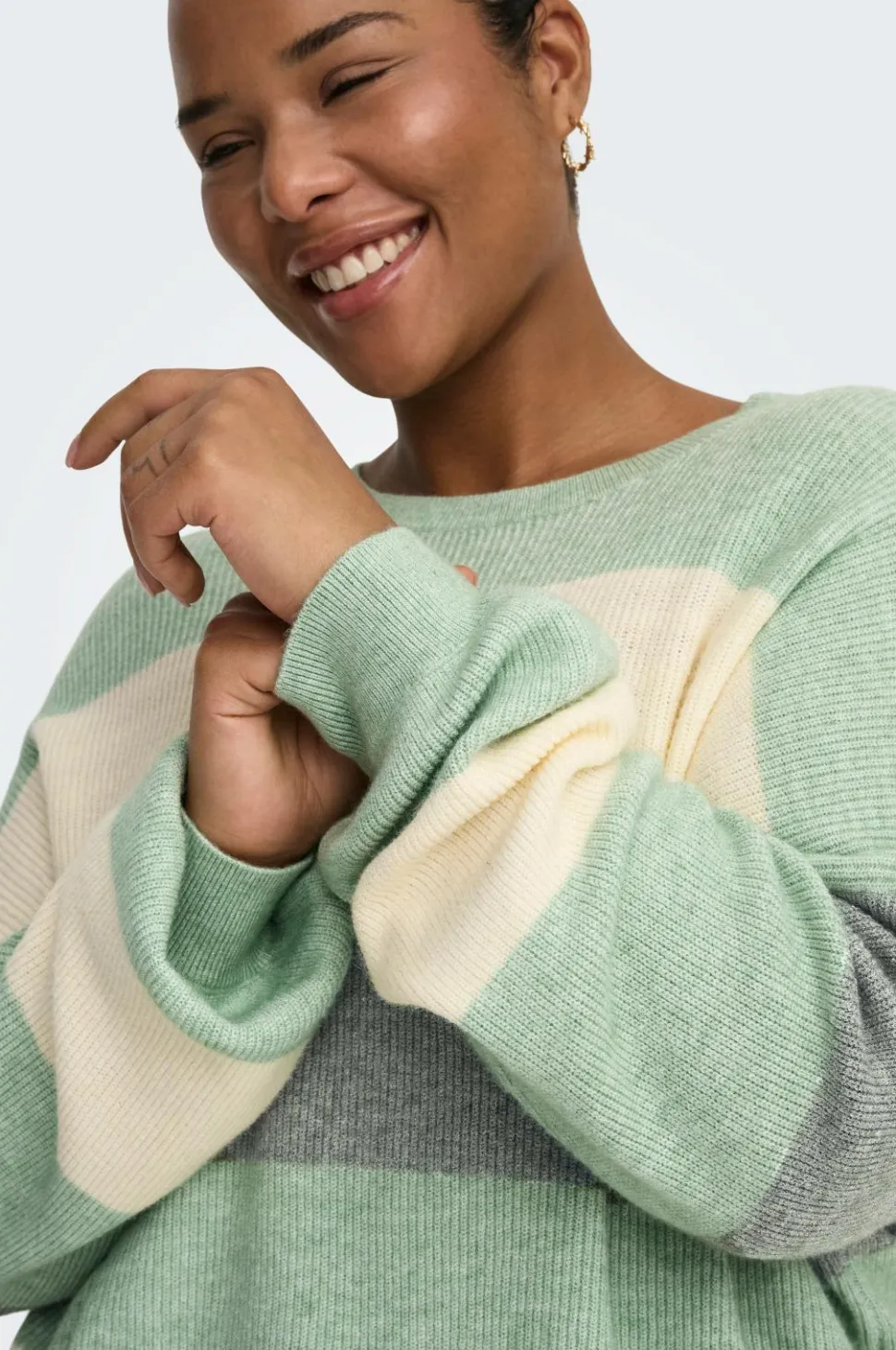 Only Carmakoma Pullover carAtia Life L/S Stripe Pullov Knt