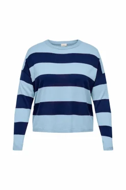 Only Carmakoma Pullover carDerry LS Stripe O-neck Knt