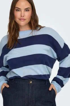 Only Carmakoma Pullover carDerry LS Stripe O-neck Knt