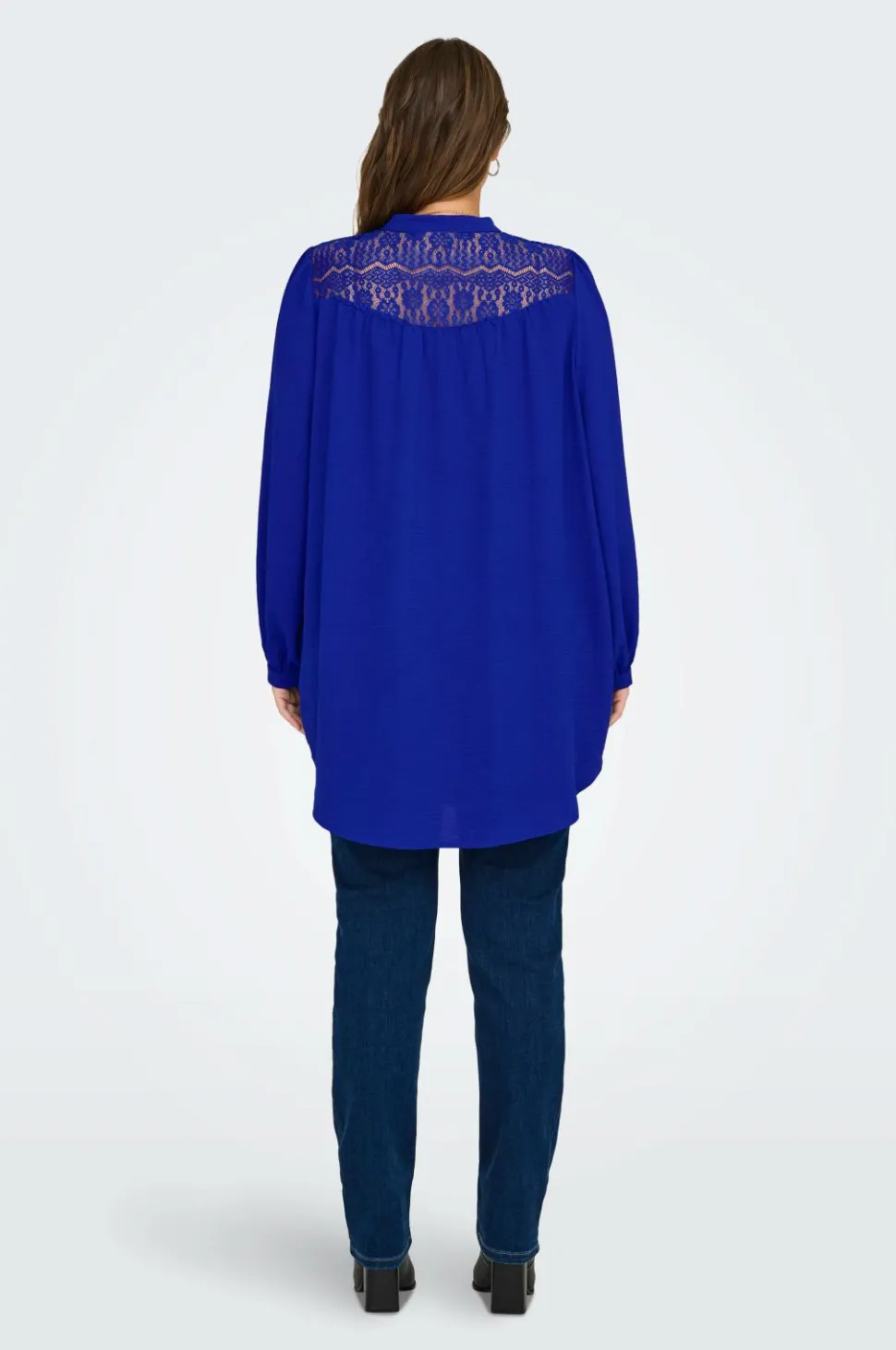 Only Carmakoma Tunika carMette Life L/S Mix Lace Long Top