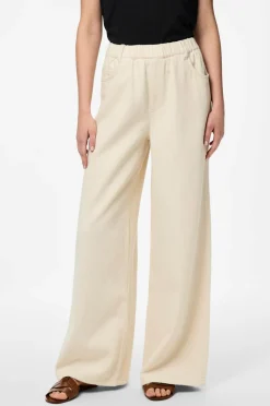 pieces Bukser pcSavanna MW Pull Up Denim Pant