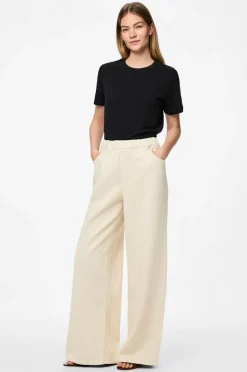 pieces Bukser pcSavanna MW Pull Up Denim Pant
