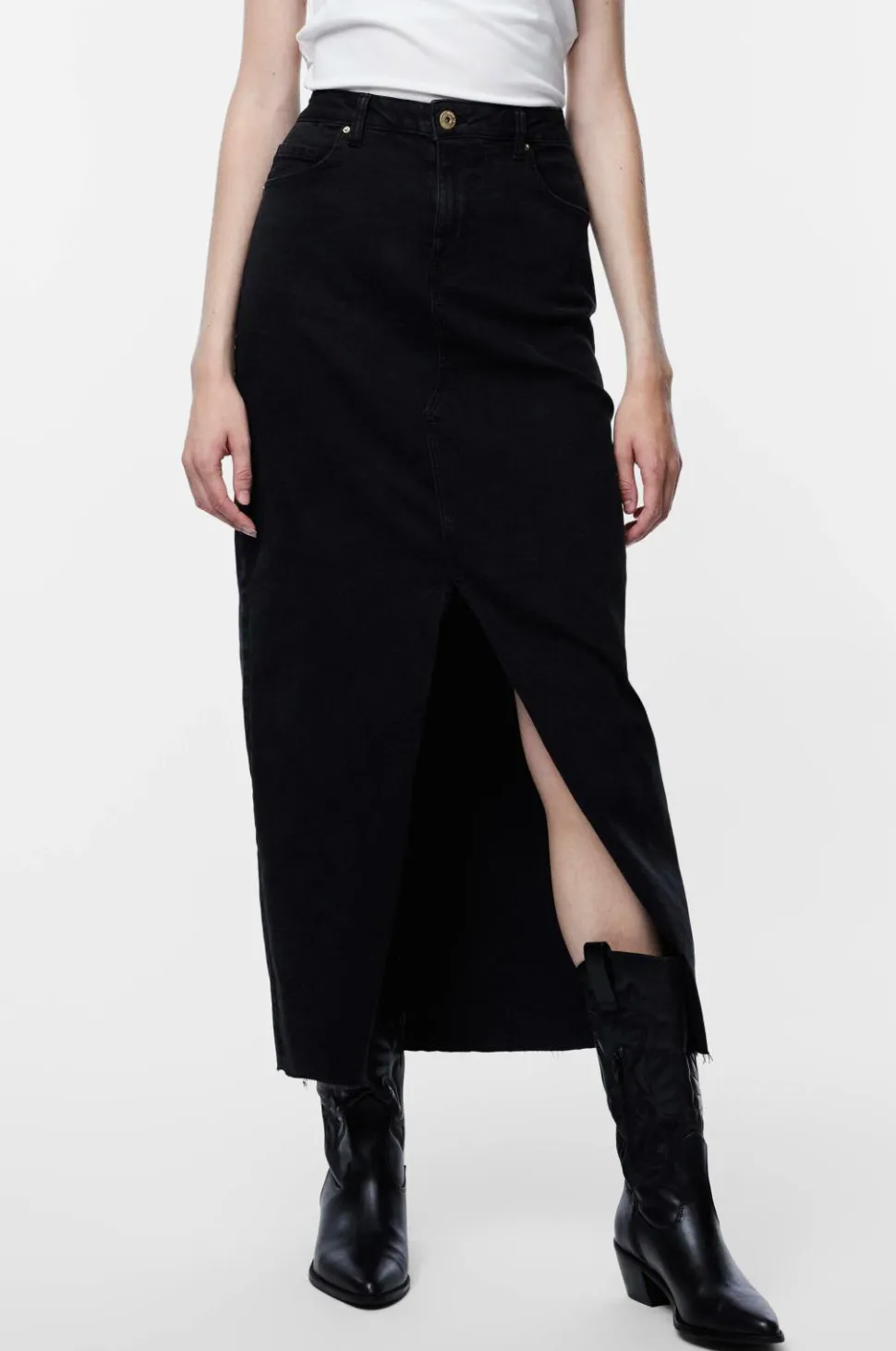 pieces Maxi nederdel pcJessie HW Ankle Denim Skirt
