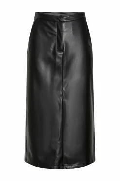 pieces Nederdel pcNeeth HW PU Midi Skirt