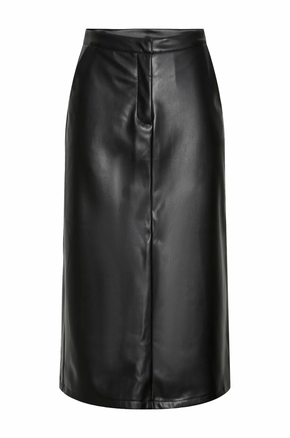 pieces Nederdel pcNeeth HW PU Midi Skirt