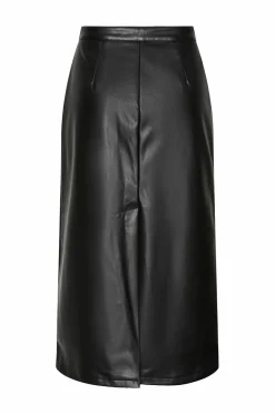 pieces Nederdel pcNeeth HW PU Midi Skirt