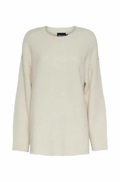 pieces Trøje pcNancy LS Loose O-neck Knit