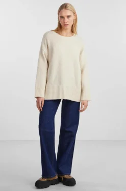 pieces Trøje pcNancy LS Loose O-neck Knit