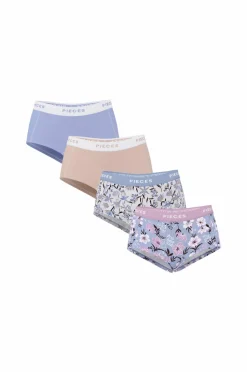 pieces Trusser pcLogo Lady Aop/solid Briefs 4-pak