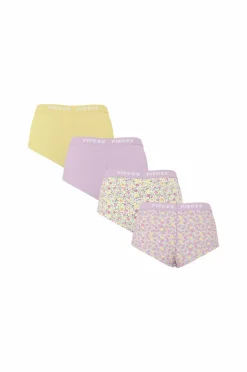 pieces Trusser pcLogo Lady Aop/solid Briefs 4-pak