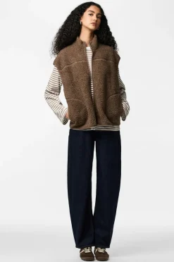 pieces Vest med bunke pcSadia Teddy Vest