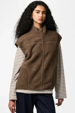 pieces Vest med bunke pcSadia Teddy Vest