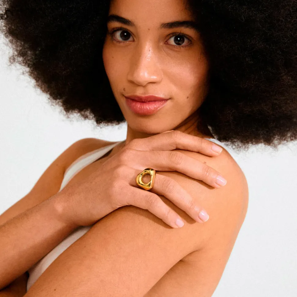 Pilgrim Free ring guldbelagt