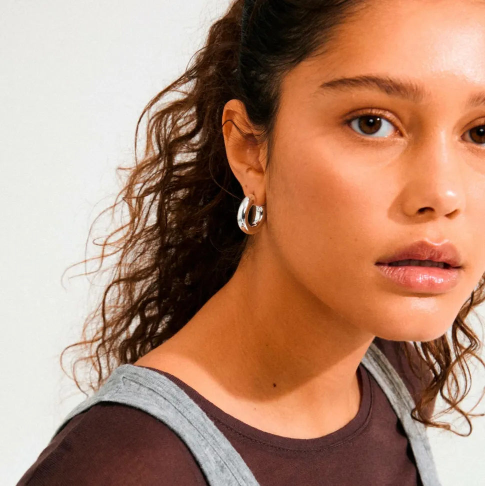 Pilgrim Phase Medium hoops forsølvet
